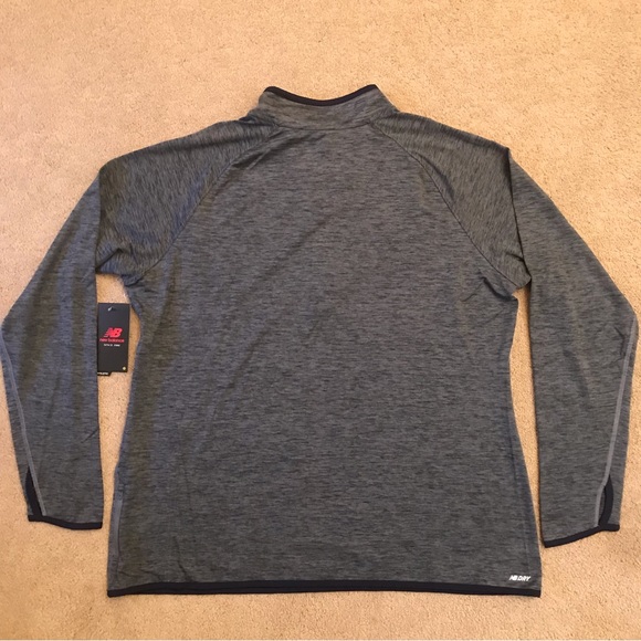 New Balance Athletic Pullover Quarter Zip NEW Womens Plus Size 2XL XXL Grey Navy - Picture 3 of 10